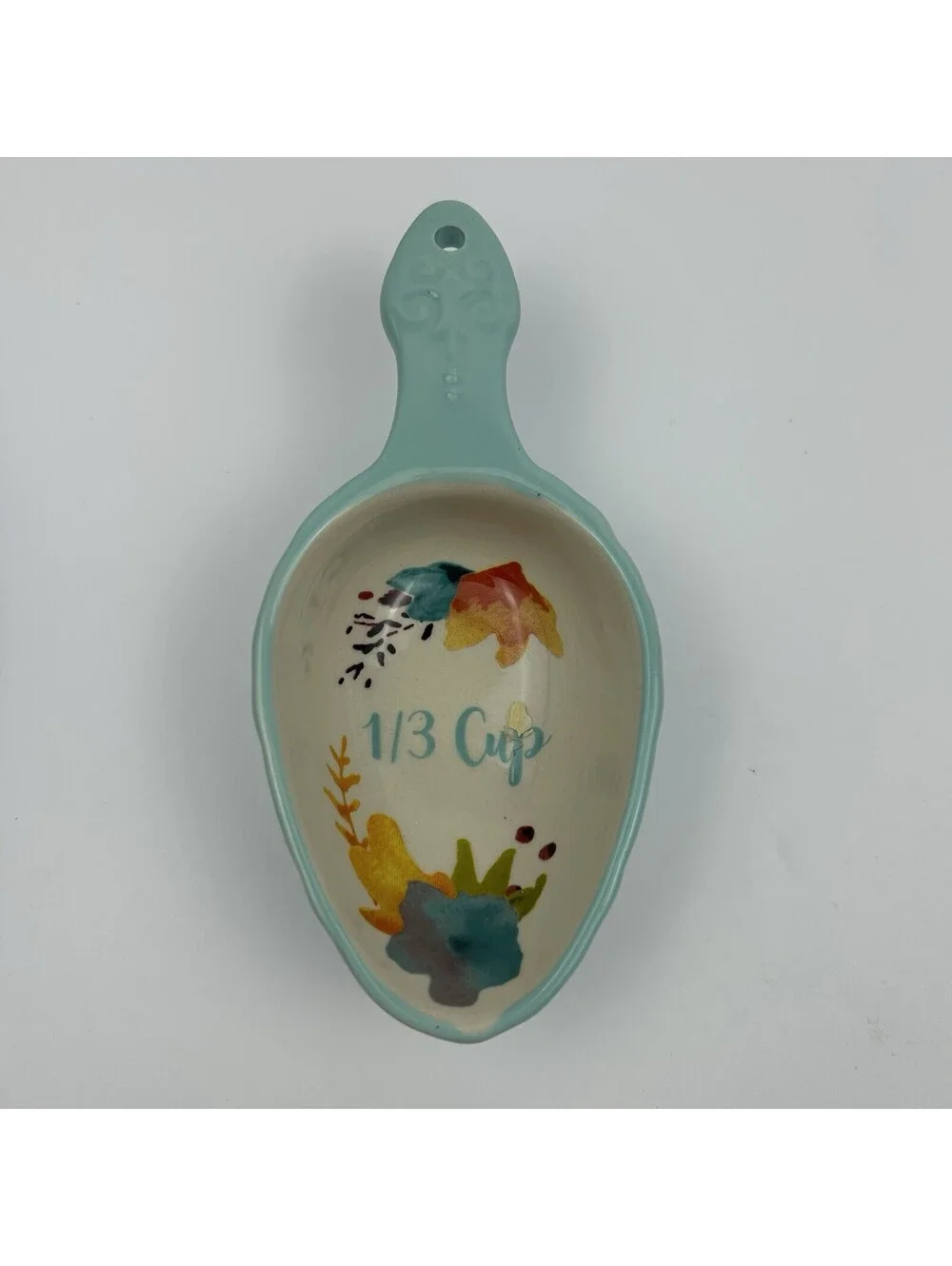 The Pioneer Woman Willow 4 Pc Ceramic Nesting Measuring Cups Scoops Floral B-188